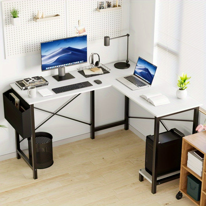 L-Shaped Corner Desk — Home Office & Gaming