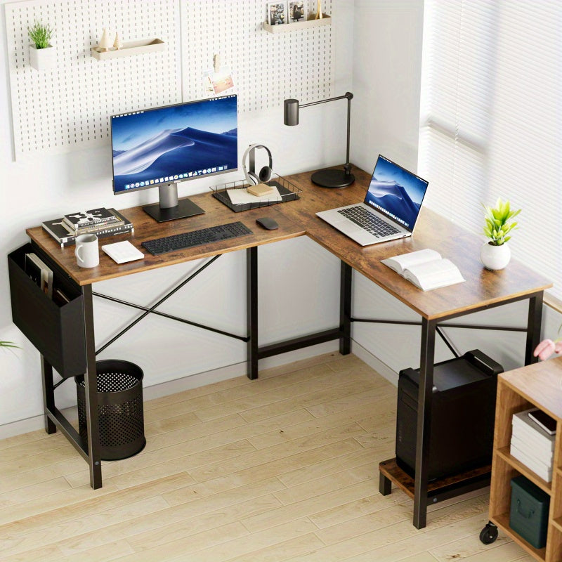 L-Shaped Corner Desk — Home Office & Gaming