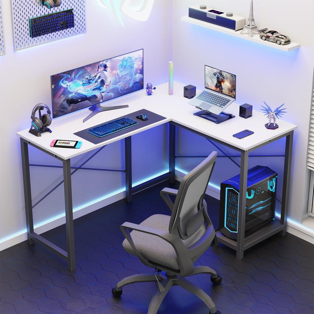 L-Shaped Corner Desk — Home Office & Gaming