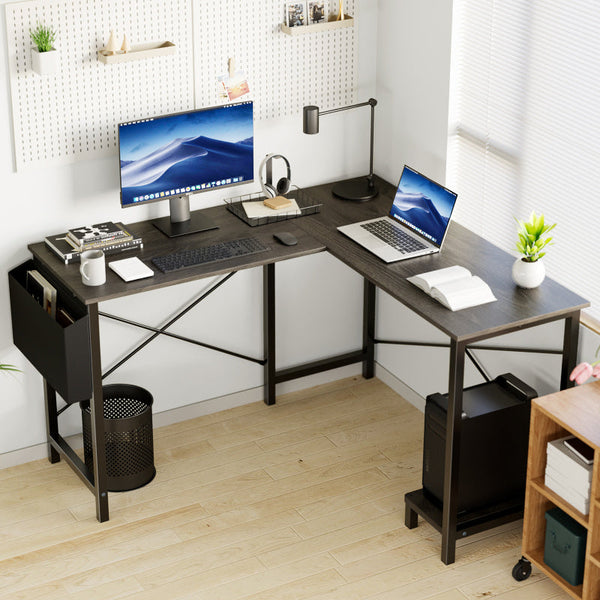 L-Shaped Corner Desk — Home Office & Gaming