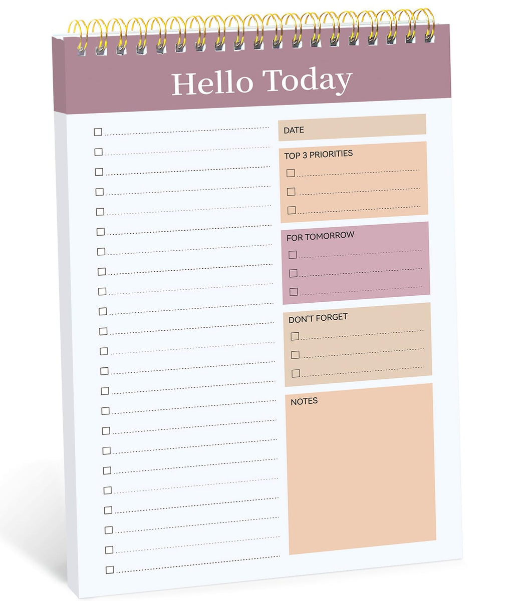 Taja To Do List Notepad, Undated Daily Planner for Work and Goal Setting | Greenery Sway, 52 Sheets, 9.8" x 6.5" , for Office, Home and school, Daily Task Planning, Notes and Everyday Organization