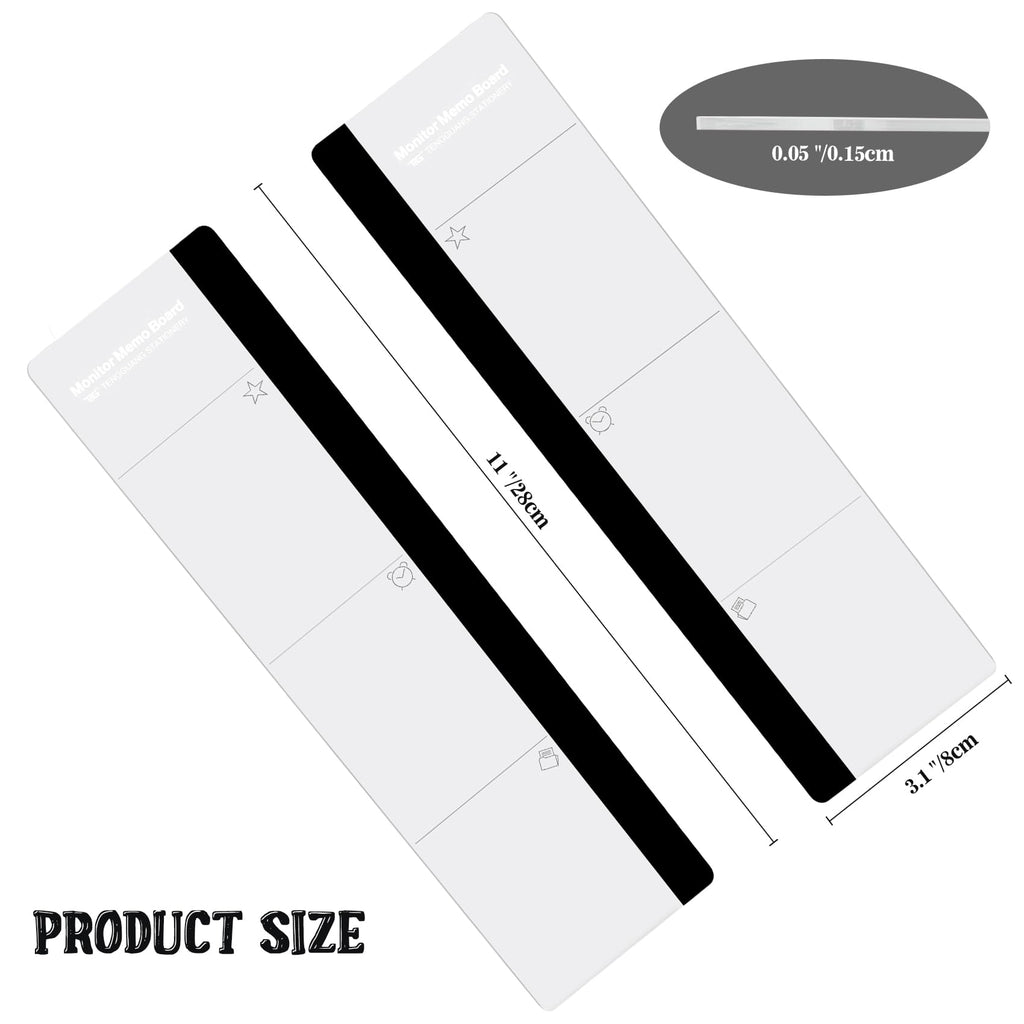 Office Desk Accessories 2pcs Computer Monitor Memo Board Office Supplies | Computer Monitor Memo Board Computer Sticky Note Holder