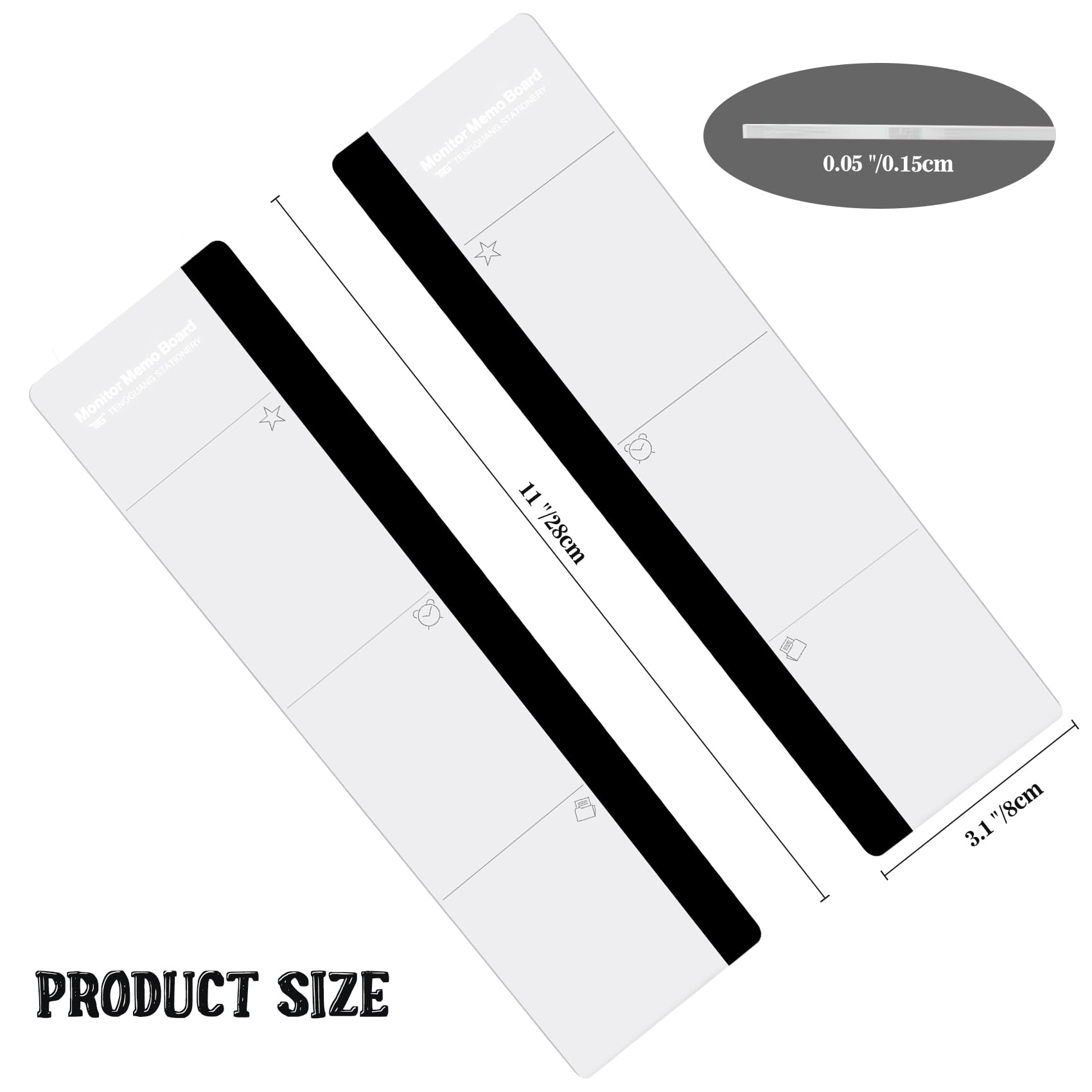 Office Desk Accessories 2pcs Computer Monitor Memo Board Office Supplies | Computer Monitor Memo Board Computer Sticky Note Holder