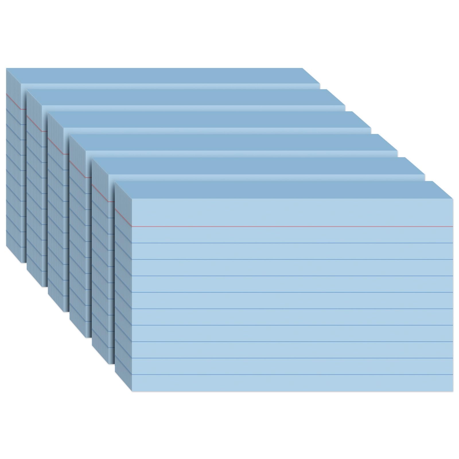 300PCS Index Cards 3 x 5 Inch, Colored Flash Cards, Lined Notecards | Flash Cards for Studying, Ruled Front and Blank Back, Note Cards for Office, Home and School