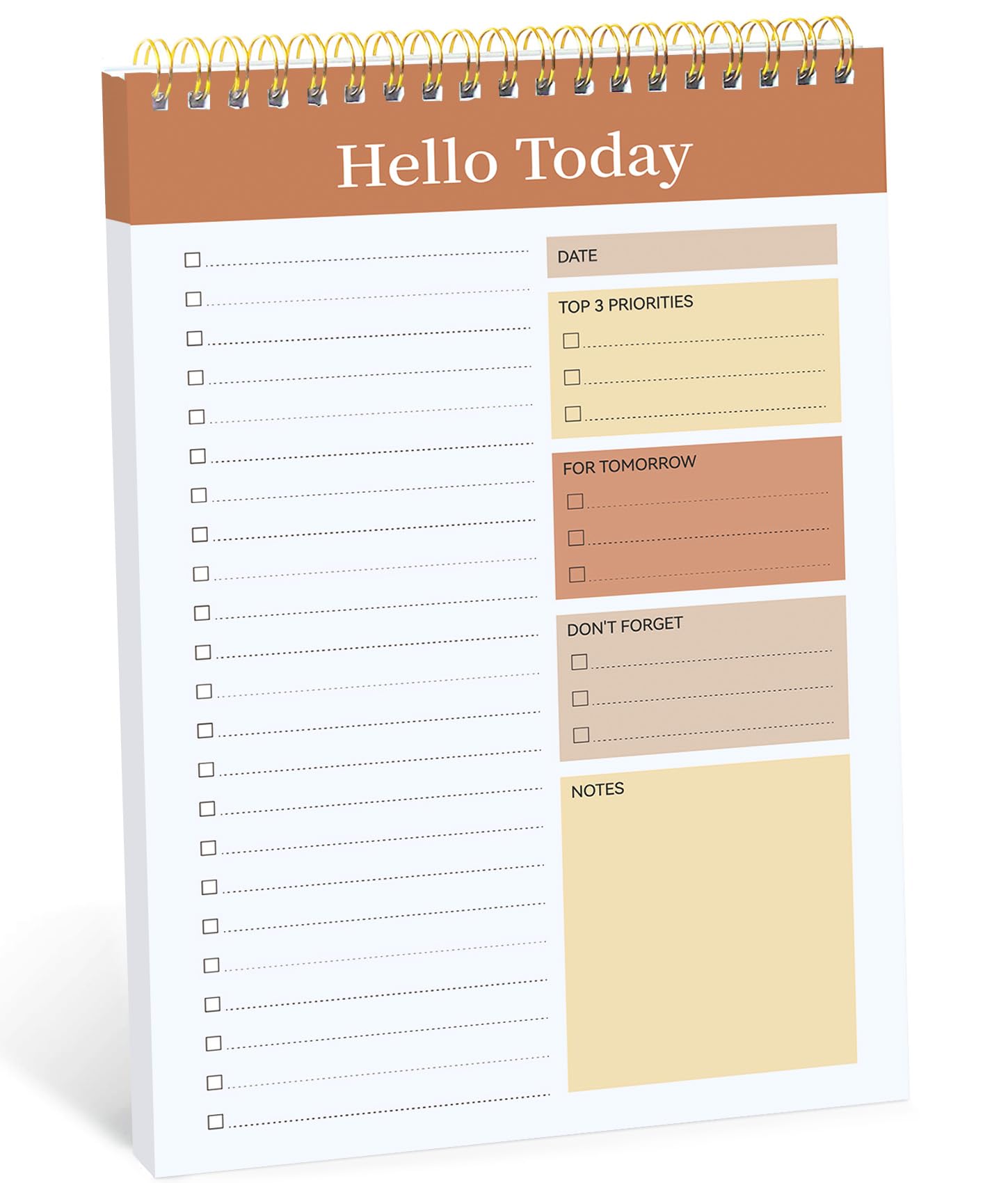 Taja To Do List Notepad, Undated Daily Planner for Work and Goal Setting | Greenery Sway, 52 Sheets, 9.8" x 6.5" , for Office, Home and school, Daily Task Planning, Notes and Everyday Organization