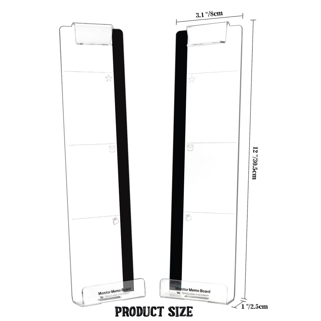 Office Desk Accessories 2pcs Computer Monitor Memo Board Office Supplies | Computer Monitor Memo Board Computer Sticky Note Holder