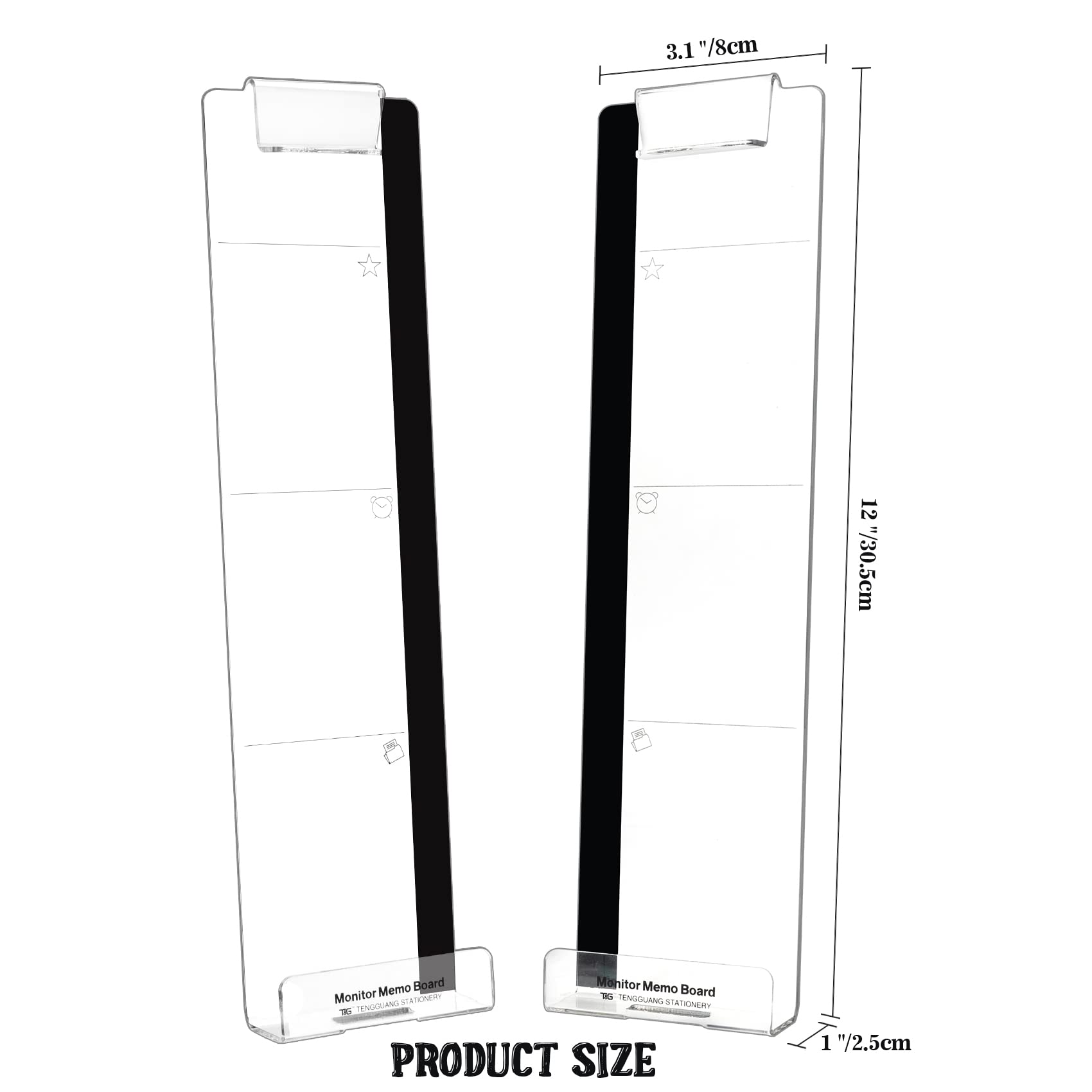 Office Desk Accessories 2pcs Computer Monitor Memo Board Office Supplies | Computer Monitor Memo Board Computer Sticky Note Holder