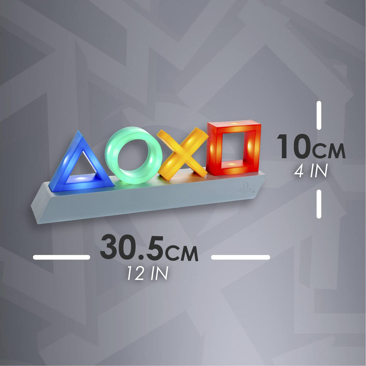 Paladone Playstation Controller Icons Light with 3 Light Modes - Sound Reactive, Dynamic Phasing, and Standard Mode - Gaming Desk Accessories and Game Room Decor
