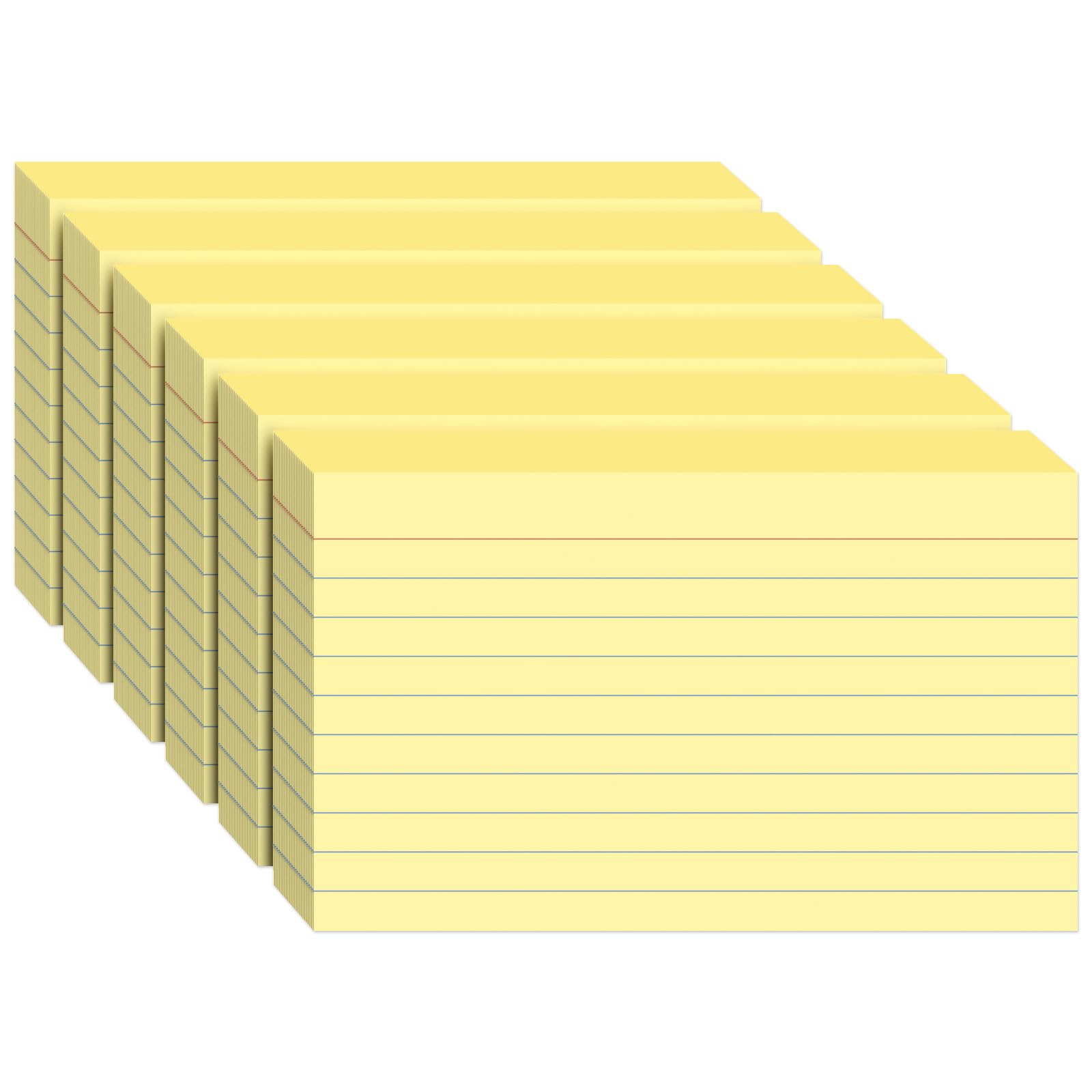 300PCS Index Cards 3 x 5 Inch, Colored Flash Cards, Lined Notecards | Flash Cards for Studying, Ruled Front and Blank Back, Note Cards for Office, Home and School