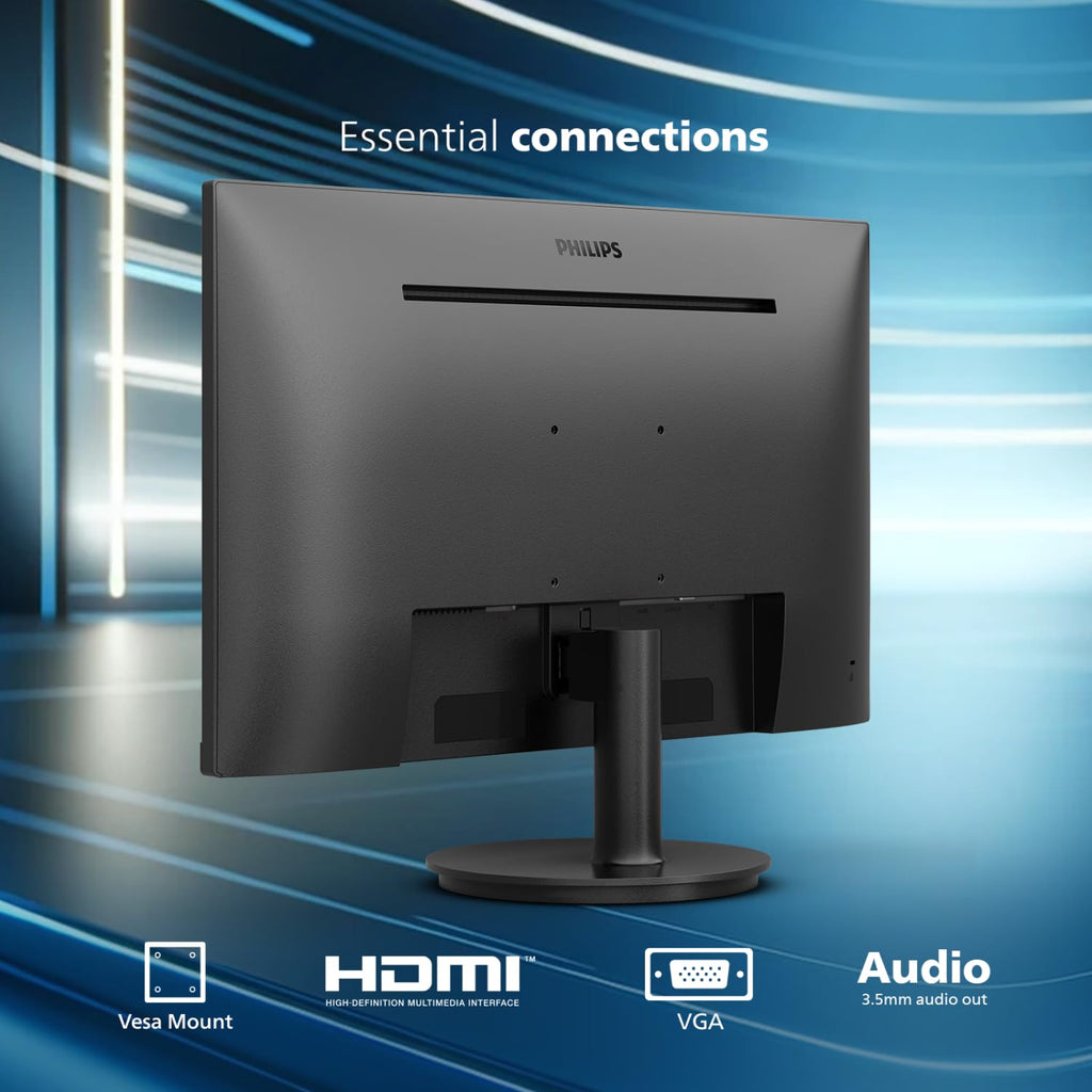 Philips 22 Inch Computer Monitor FHD 100Hz VA VESA Flicker-Free, 221V8LB | 1920×1080 LED Monitor, 4ms GtG, Adaptive Sync, HDMI 1.4, Tilt Adjust, Low Blue Light, 4yr Advance Replacement Warranty