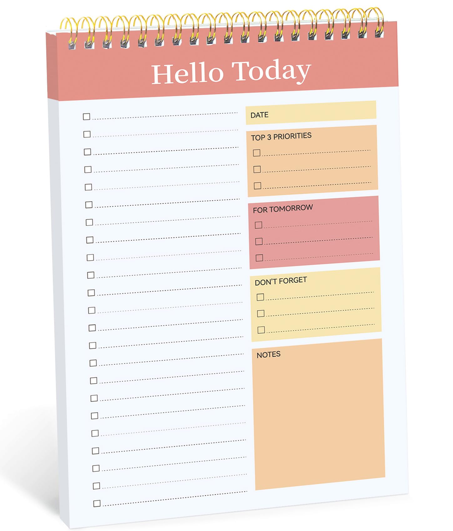 Taja To Do List Notepad, Undated Daily Planner for Work and Goal Setting | Greenery Sway, 52 Sheets, 9.8" x 6.5" , for Office, Home and school, Daily Task Planning, Notes and Everyday Organization