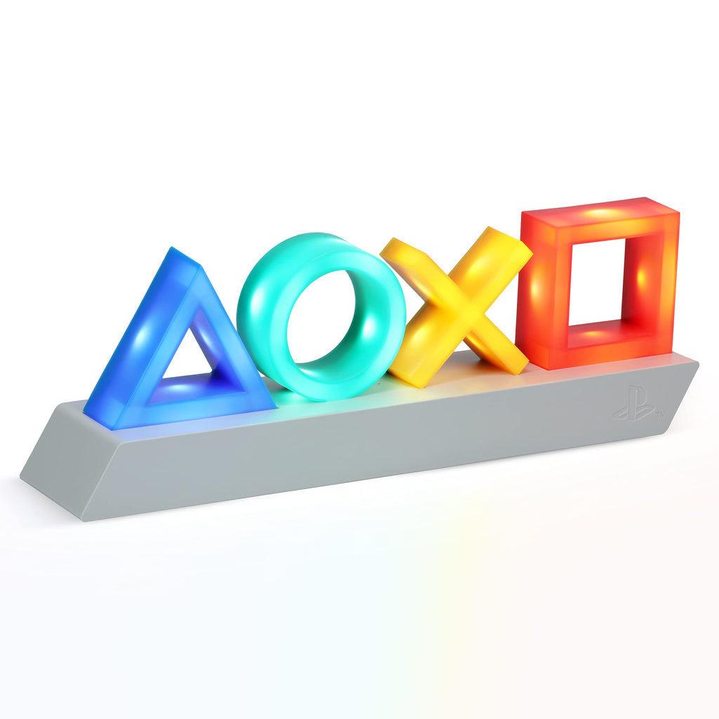 Paladone Playstation Controller Icons Light with 3 Light Modes - Sound Reactive, Dynamic Phasing, and Standard Mode - Gaming Desk Accessories and Game Room Decor
