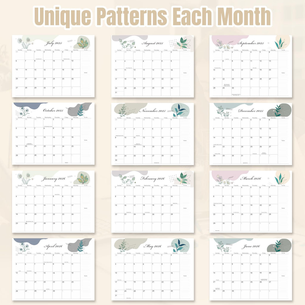 Desk Calendar 2026-2027 with Desktop Mat,22x17'' Large Desktop Pad Calendar | 18 Month Desk Calendar 2027, Use from July 2026 to Dec 2027, Simplified Monthly Calendar Perfect for Home School and Office