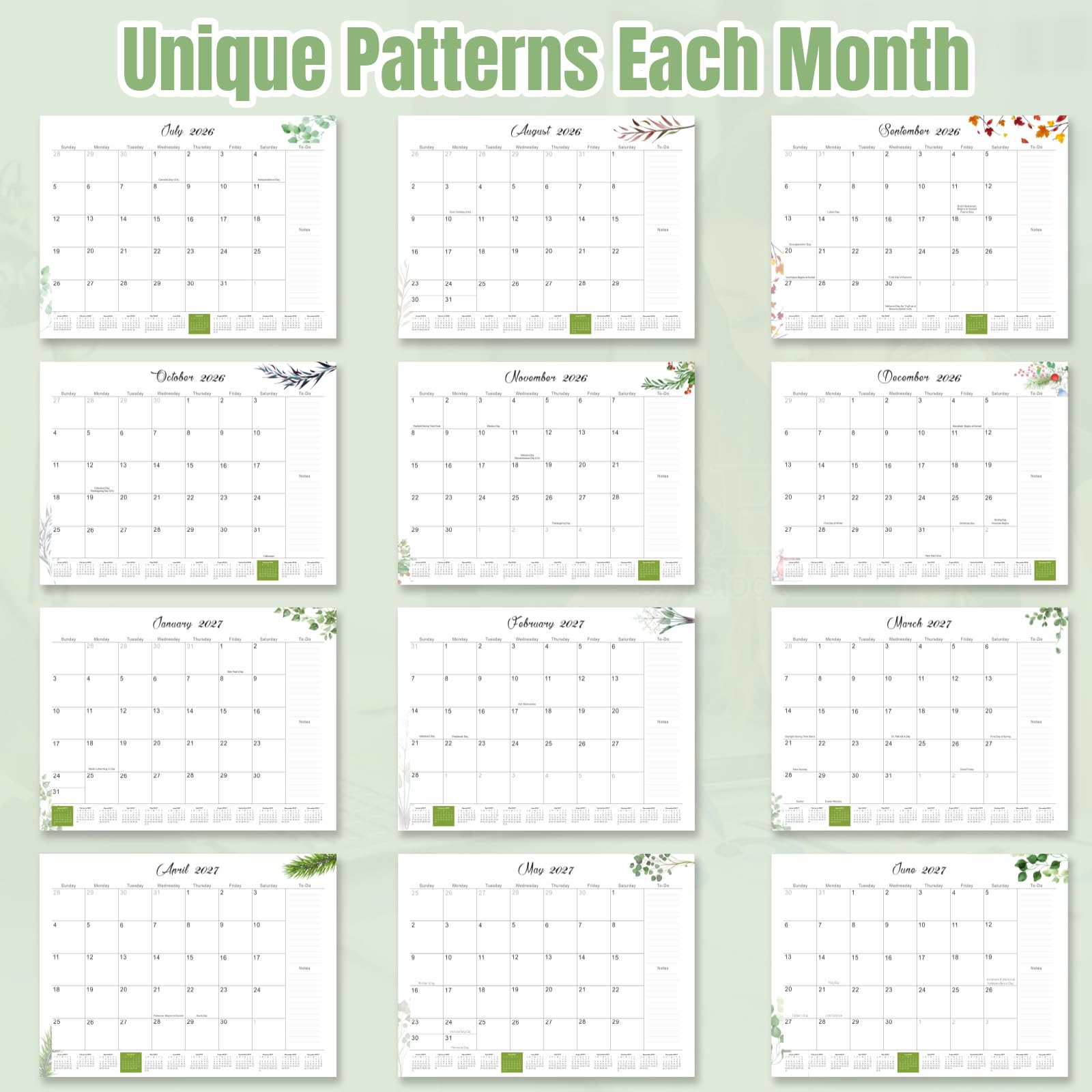 Desk Calendar 2026-2027 with Desktop Mat,22x17'' Large Desktop Pad Calendar | 18 Month Desk Calendar 2027, Use from July 2026 to Dec 2027, Simplified Monthly Calendar Perfect for Home School and Office