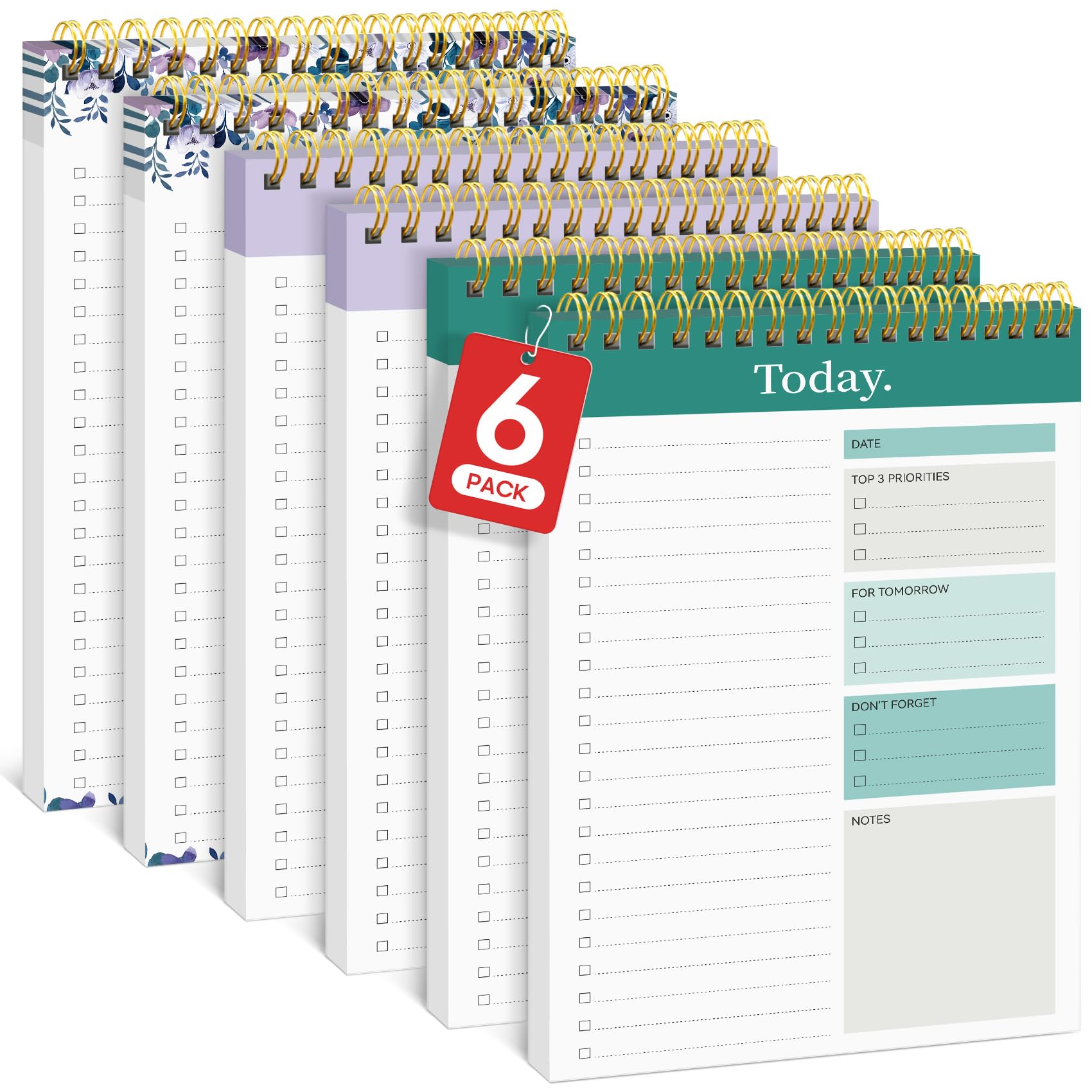 Taja To Do List Notepad, Undated Daily Planner for Work and Goal Setting | Greenery Sway, 52 Sheets, 9.8" x 6.5" , for Office, Home and school, Daily Task Planning, Notes and Everyday Organization