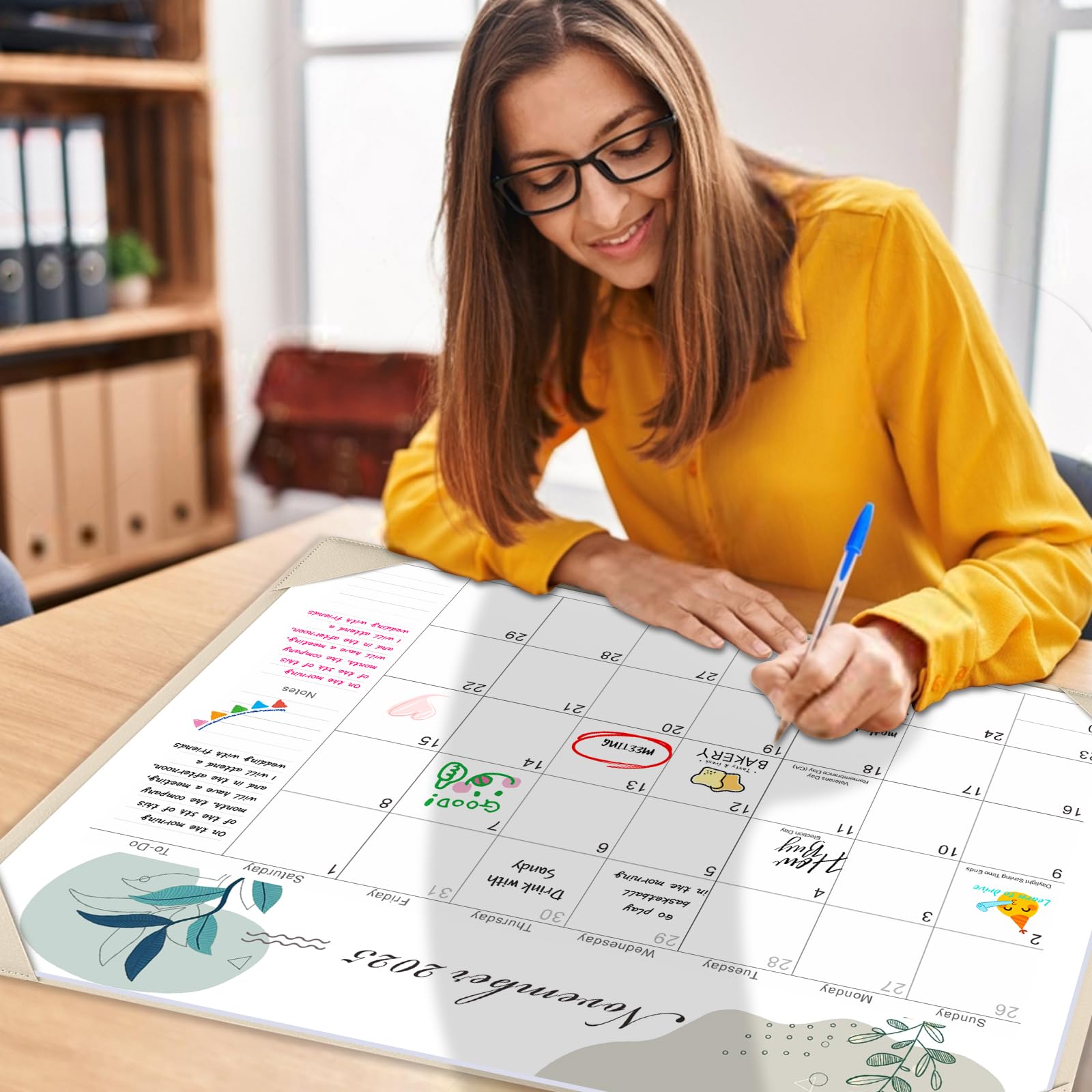 Desk Calendar 2026-2027 with Desktop Mat,22x17'' Large Desktop Pad Calendar | 18 Month Desk Calendar 2027, Use from July 2026 to Dec 2027, Simplified Monthly Calendar Perfect for Home School and Office