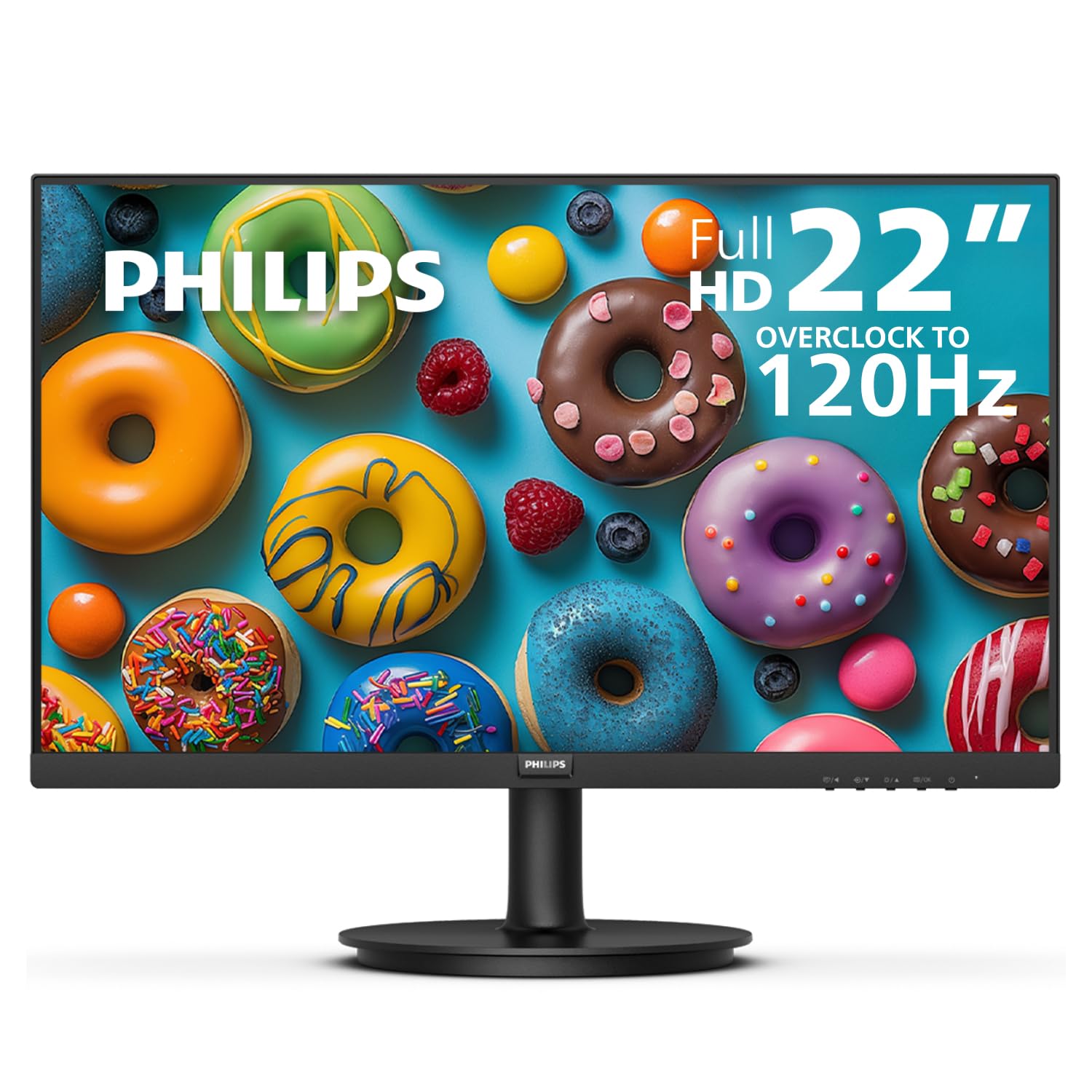 Philips 22 Inch Computer Monitor FHD 100Hz VA VESA Flicker-Free, 221V8LB | 1920×1080 LED Monitor, 4ms GtG, Adaptive Sync, HDMI 1.4, Tilt Adjust, Low Blue Light, 4yr Advance Replacement Warranty