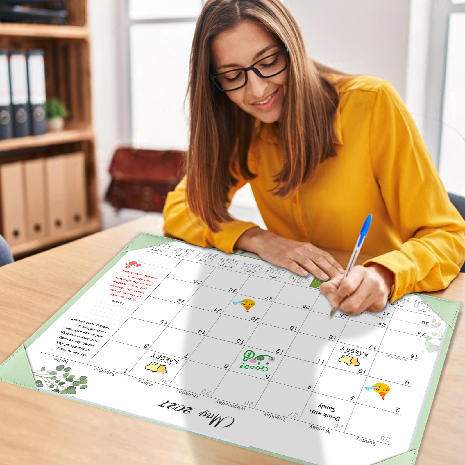 Desk Calendar 2026-2027 with Desktop Mat,22x17'' Large Desktop Pad Calendar | 18 Month Desk Calendar 2027, Use from July 2026 to Dec 2027, Simplified Monthly Calendar Perfect for Home School and Office