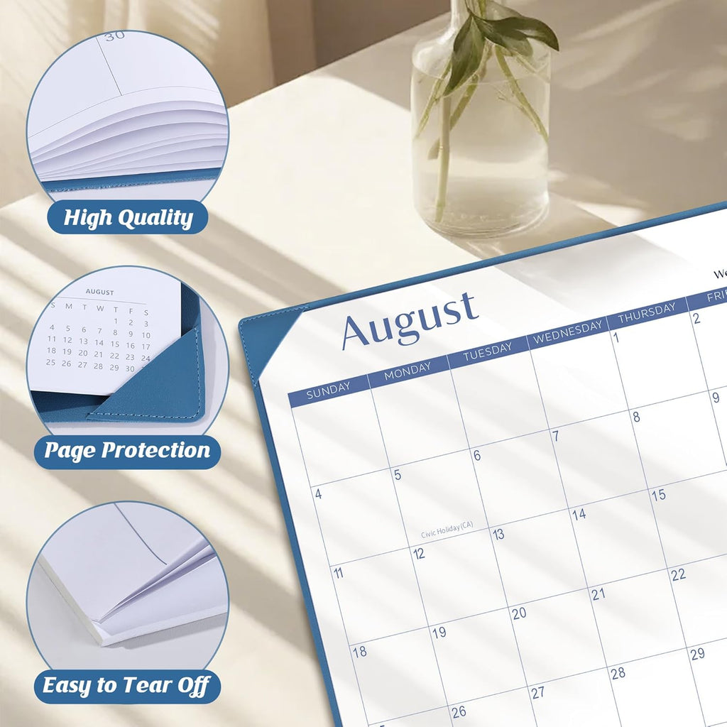 Desk Calendar 2026-2027 with Desktop Mat,22x17'' Large Desktop Pad Calendar | 18 Month Desk Calendar 2027, Use from July 2026 to Dec 2027, Simplified Monthly Calendar Perfect for Home School and Office