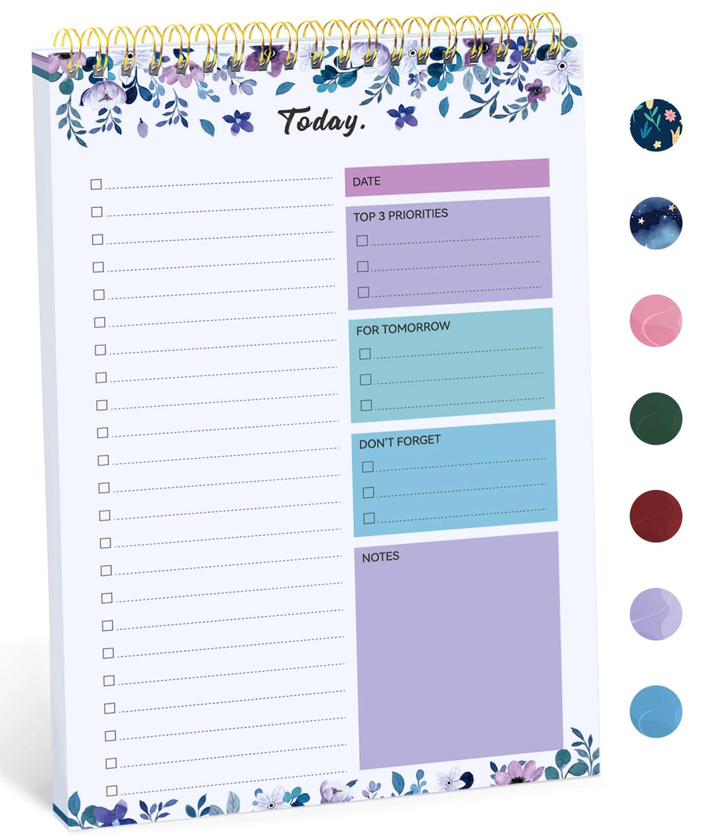 Taja To Do List Notepad, Undated Daily Planner for Work and Goal Setting | Greenery Sway, 52 Sheets, 9.8" x 6.5" , for Office, Home and school, Daily Task Planning, Notes and Everyday Organization