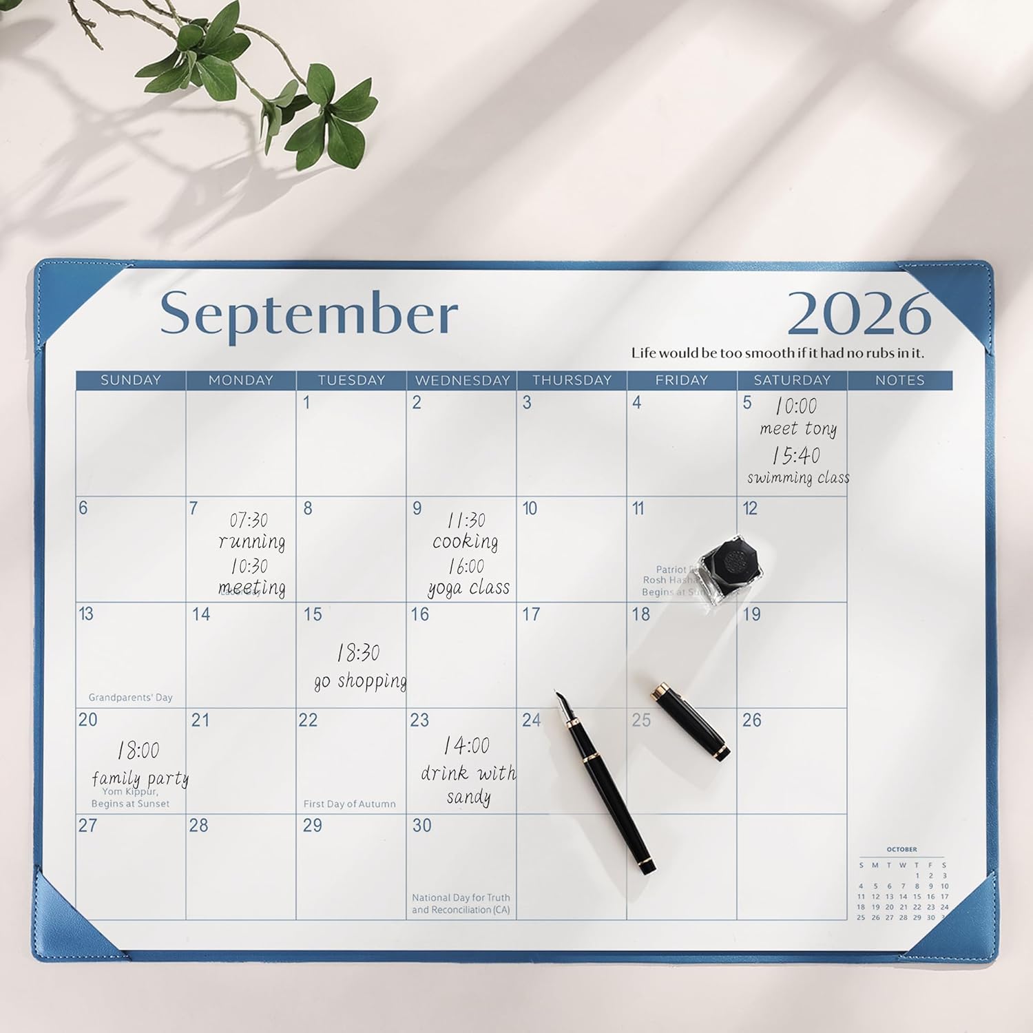 Desk Calendar 2026-2027 with Desktop Mat,22x17'' Large Desktop Pad Calendar | 18 Month Desk Calendar 2027, Use from July 2026 to Dec 2027, Simplified Monthly Calendar Perfect for Home School and Office