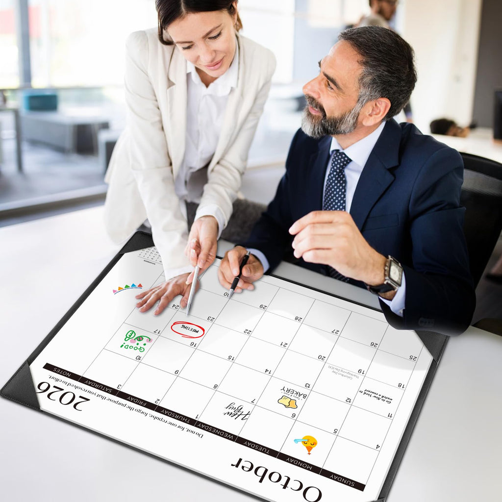 Desk Calendar 2026-2027 with Desktop Mat,22x17'' Large Desktop Pad Calendar | 18 Month Desk Calendar 2027, Use from July 2026 to Dec 2027, Simplified Monthly Calendar Perfect for Home School and Office