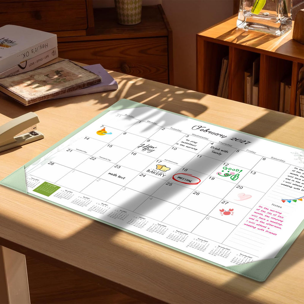 Desk Calendar 2026-2027 with Desktop Mat,22x17'' Large Desktop Pad Calendar | 18 Month Desk Calendar 2027, Use from July 2026 to Dec 2027, Simplified Monthly Calendar Perfect for Home School and Office