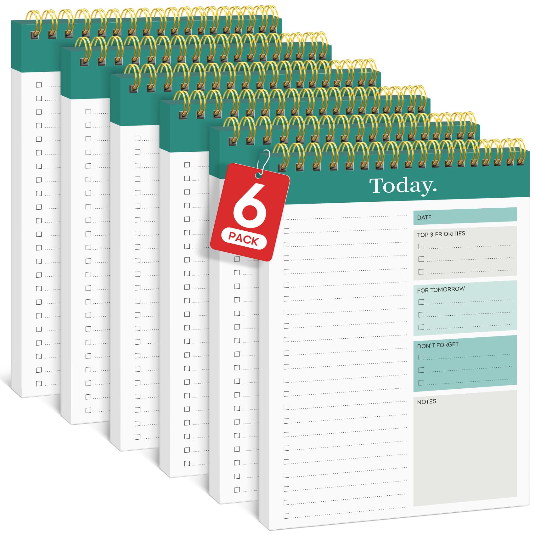 Taja To Do List Notepad, Undated Daily Planner for Work and Goal Setting | Greenery Sway, 52 Sheets, 9.8" x 6.5" , for Office, Home and school, Daily Task Planning, Notes and Everyday Organization