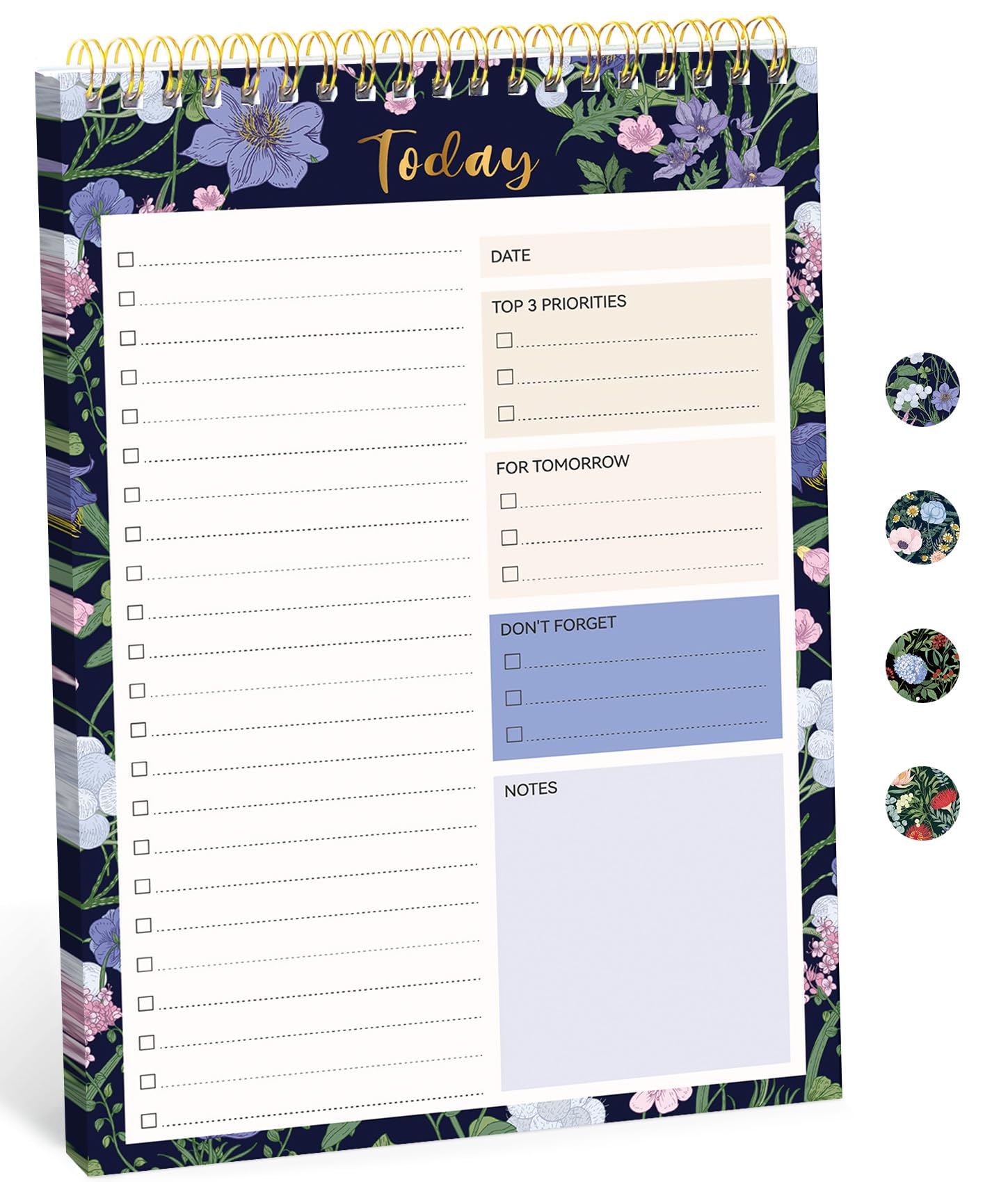Taja To Do List Notepad, Undated Daily Planner for Work and Goal Setting | Greenery Sway, 52 Sheets, 9.8" x 6.5" , for Office, Home and school, Daily Task Planning, Notes and Everyday Organization