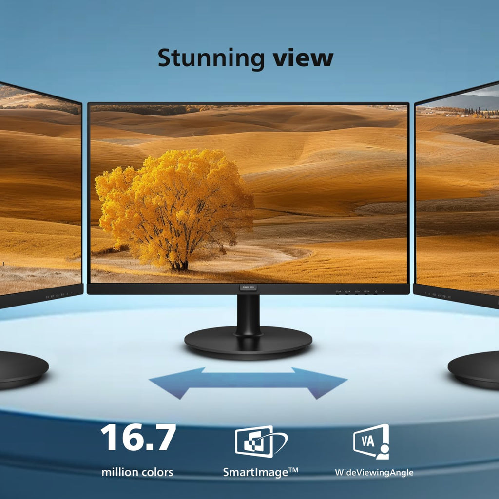 Philips 22 Inch Computer Monitor FHD 100Hz VA VESA Flicker-Free, 221V8LB | 1920×1080 LED Monitor, 4ms GtG, Adaptive Sync, HDMI 1.4, Tilt Adjust, Low Blue Light, 4yr Advance Replacement Warranty