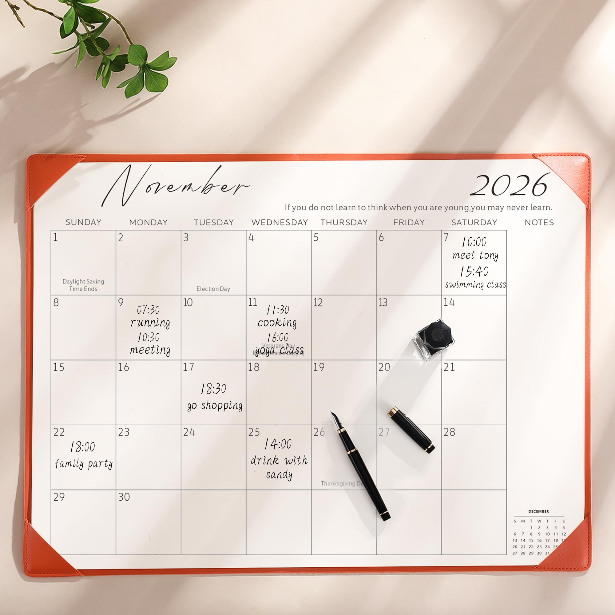 Desk Calendar 2026-2027 with Desktop Mat,22x17'' Large Desktop Pad Calendar | 18 Month Desk Calendar 2027, Use from July 2026 to Dec 2027, Simplified Monthly Calendar Perfect for Home School and Office