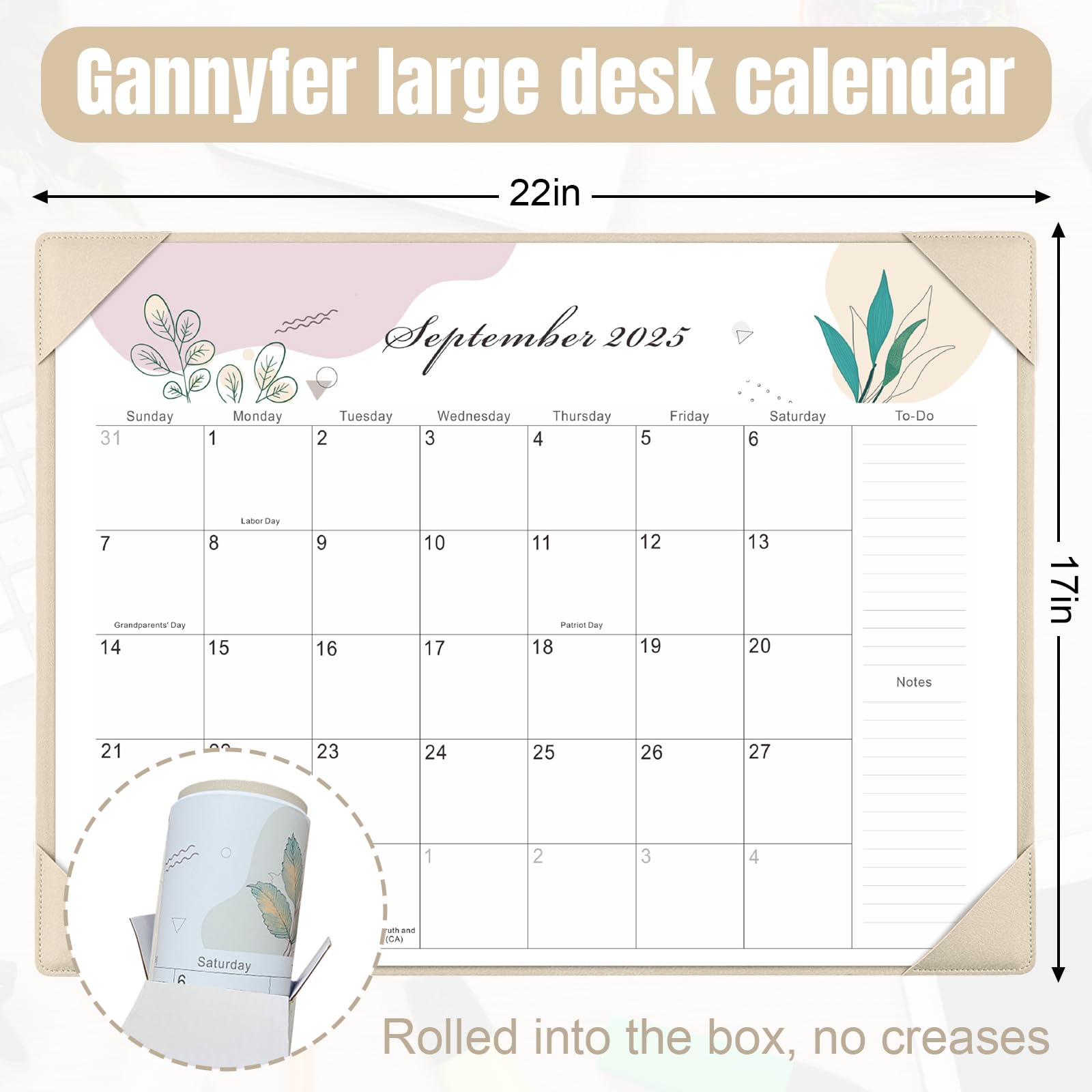 Desk Calendar 2026-2027 with Desktop Mat,22x17'' Large Desktop Pad Calendar | 18 Month Desk Calendar 2027, Use from July 2026 to Dec 2027, Simplified Monthly Calendar Perfect for Home School and Office