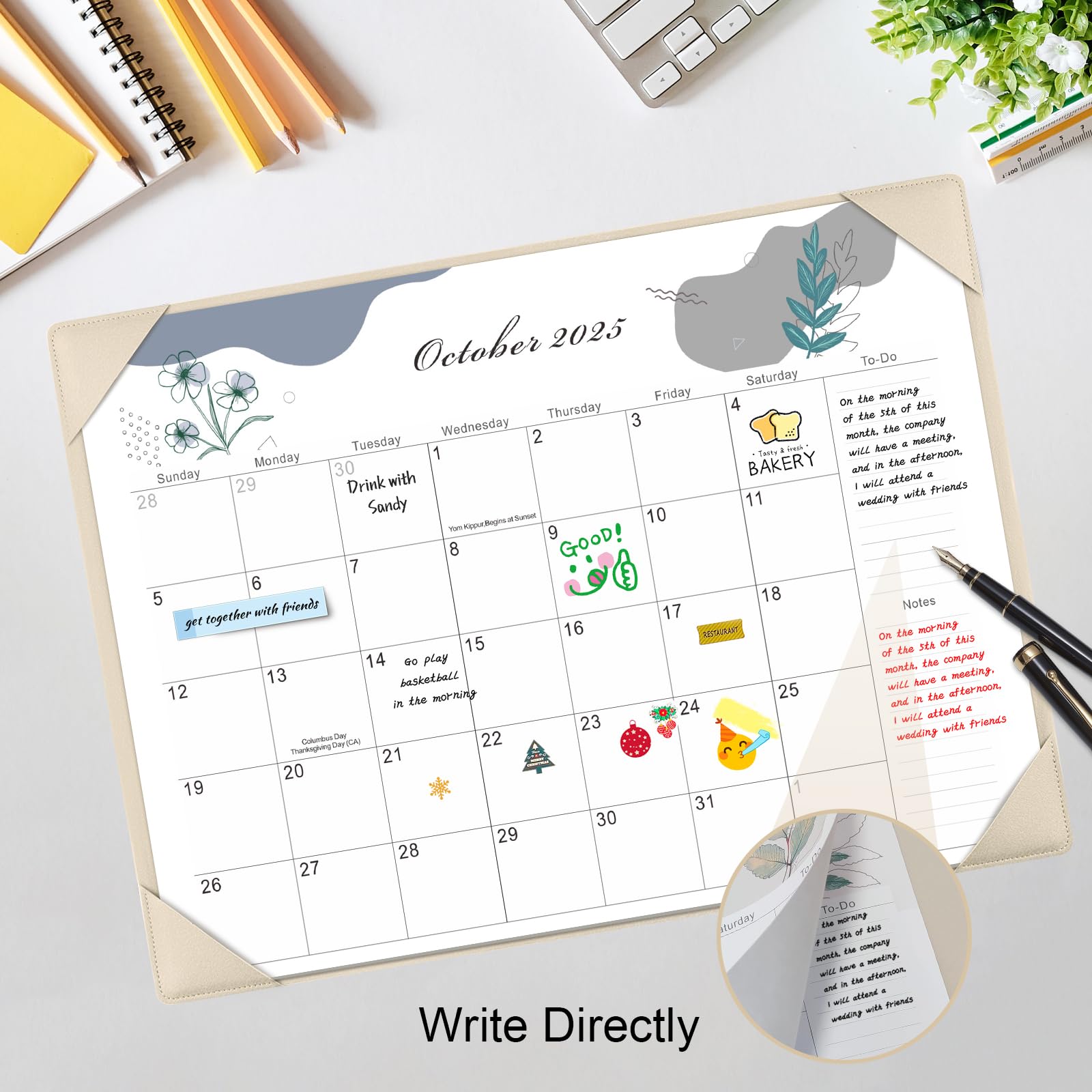 Desk Calendar 2026-2027 with Desktop Mat,22x17'' Large Desktop Pad Calendar | 18 Month Desk Calendar 2027, Use from July 2026 to Dec 2027, Simplified Monthly Calendar Perfect for Home School and Office
