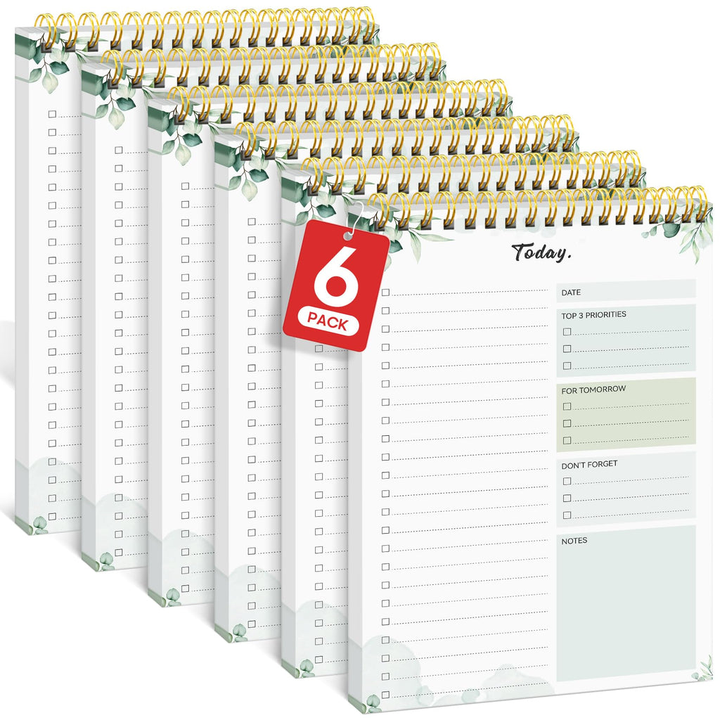 Taja To Do List Notepad, Undated Daily Planner for Work and Goal Setting | Greenery Sway, 52 Sheets, 9.8" x 6.5" , for Office, Home and school, Daily Task Planning, Notes and Everyday Organization
