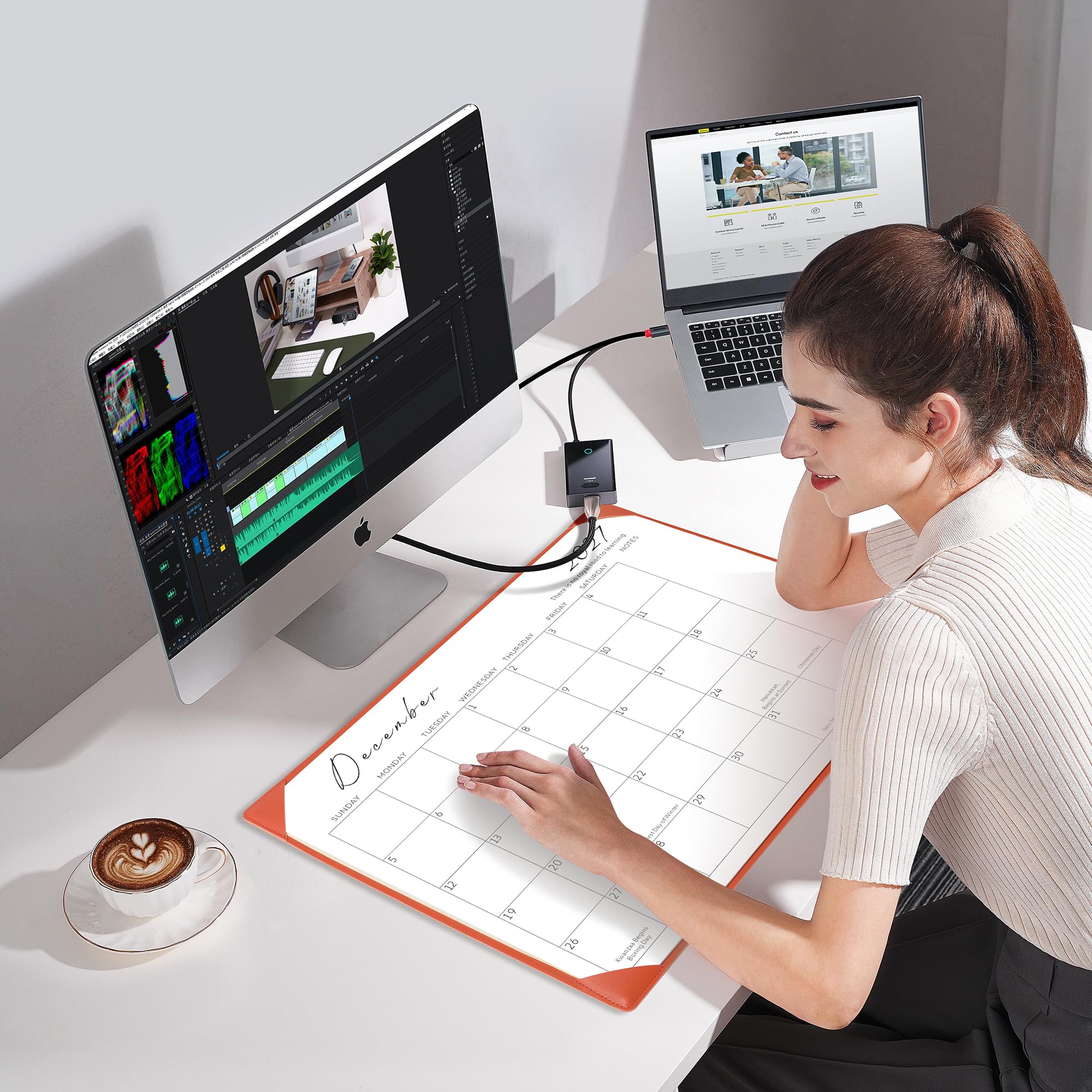 Desk Calendar 2026-2027 with Desktop Mat,22x17'' Large Desktop Pad Calendar | 18 Month Desk Calendar 2027, Use from July 2026 to Dec 2027, Simplified Monthly Calendar Perfect for Home School and Office