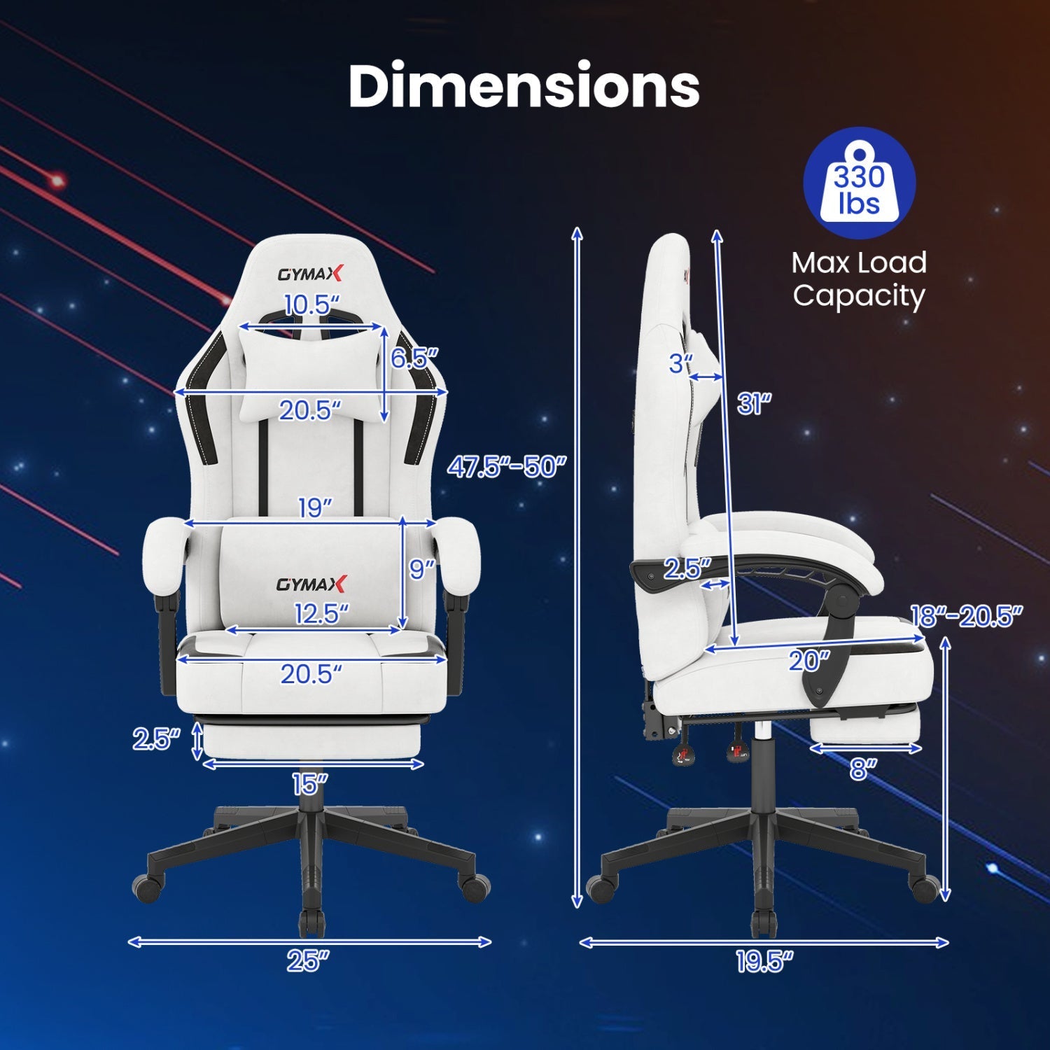 Ergonomic Gaming & Office Chair with Headrest
