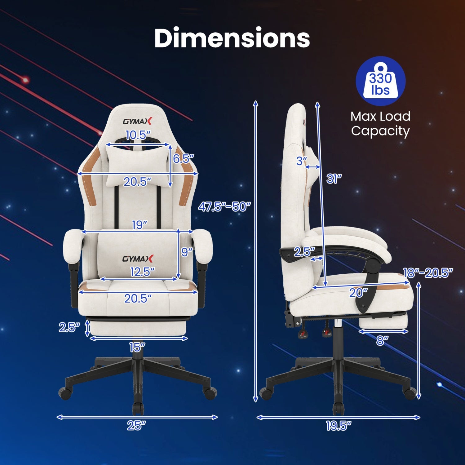 Ergonomic Gaming & Office Chair with Headrest