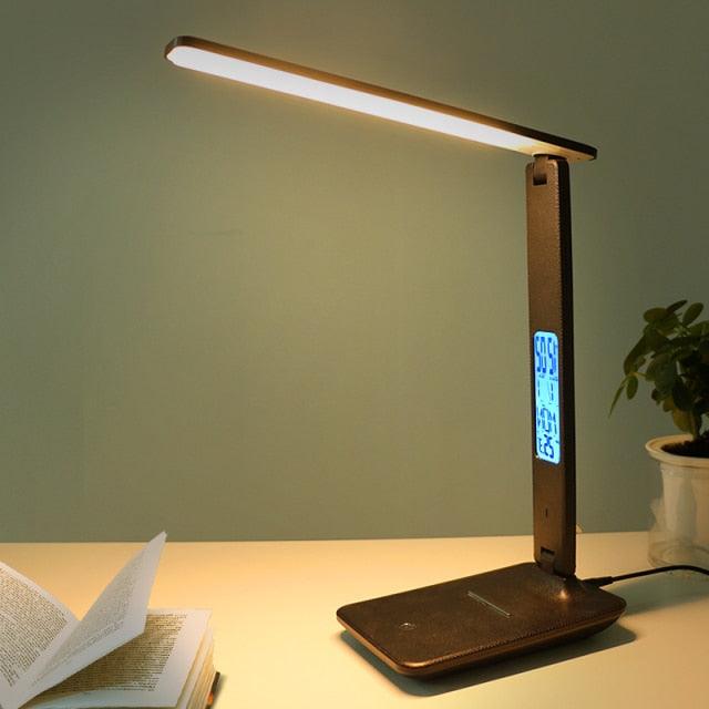 Smart Desk Lamp with Clock, Calendar & Alarm