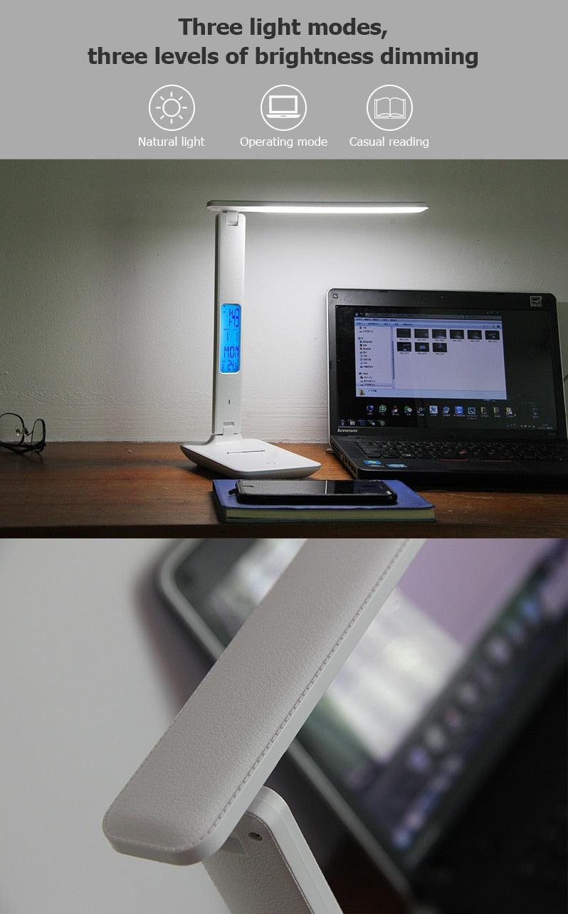 Smart Desk Lamp with Clock, Calendar & Alarm